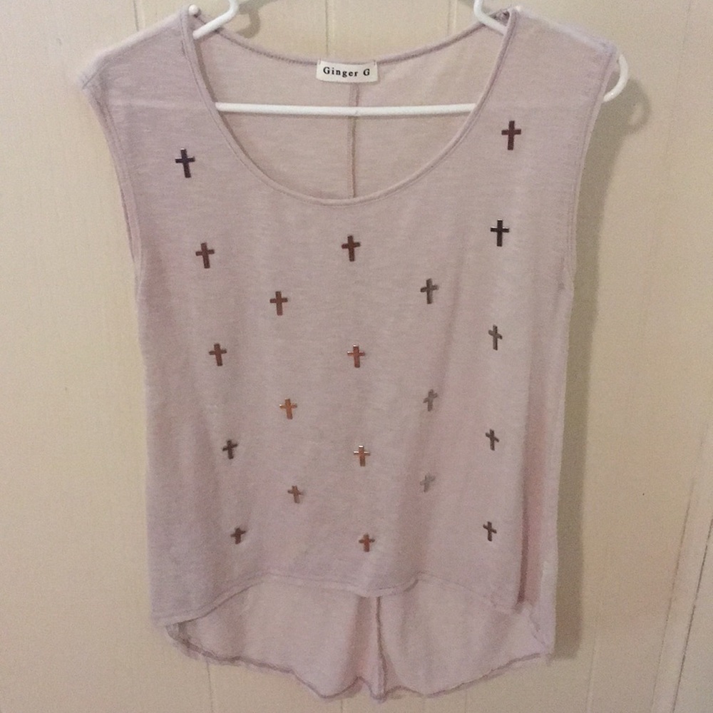 Dressy cross tank top